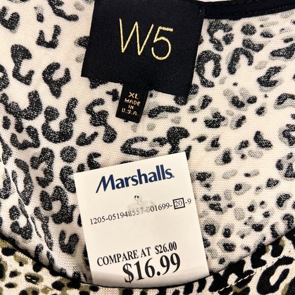 W5 Women's XL Animal Leopard‎ Print Sleeveless High Low Tank Top - Picture 3 of 9